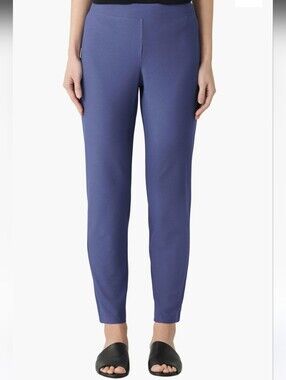 Eileen Fisher Washable‎ Stretch Crepe Slim Ankle Pants Size Large